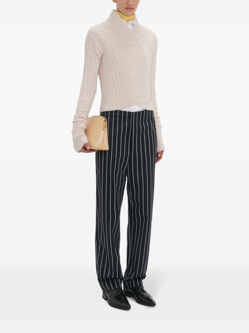 Shop Victoria Beckham Tapered Trousers In Blue