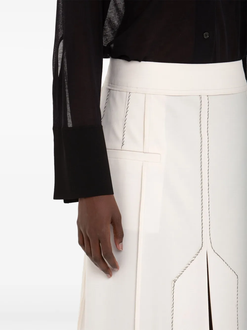 Victoria Beckham Overhemd met zakdetail Zwart