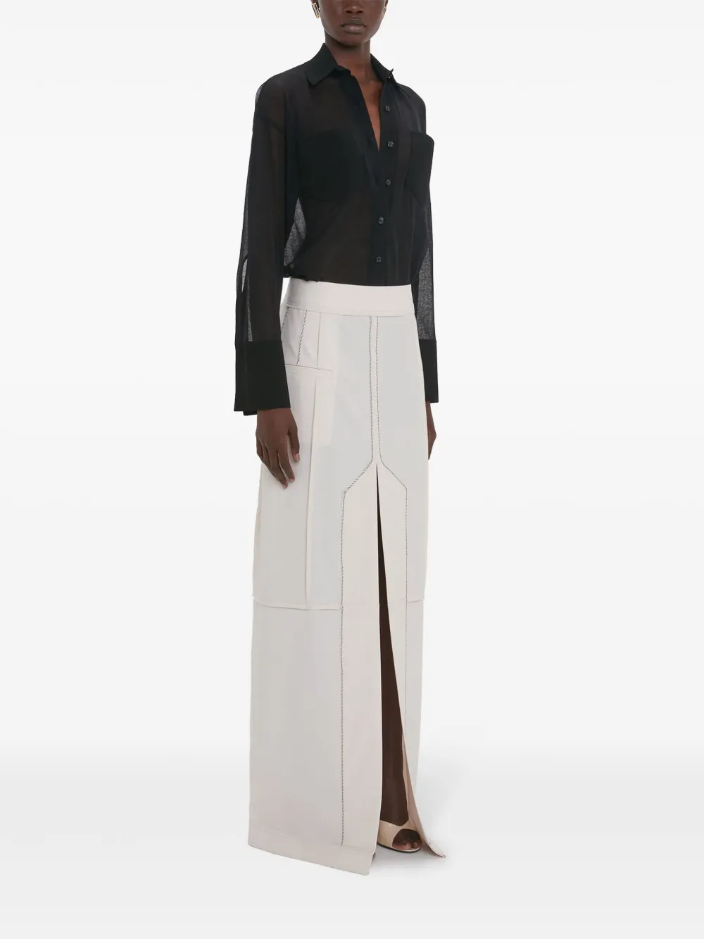 Victoria Beckham Overhemd met zakdetail Zwart