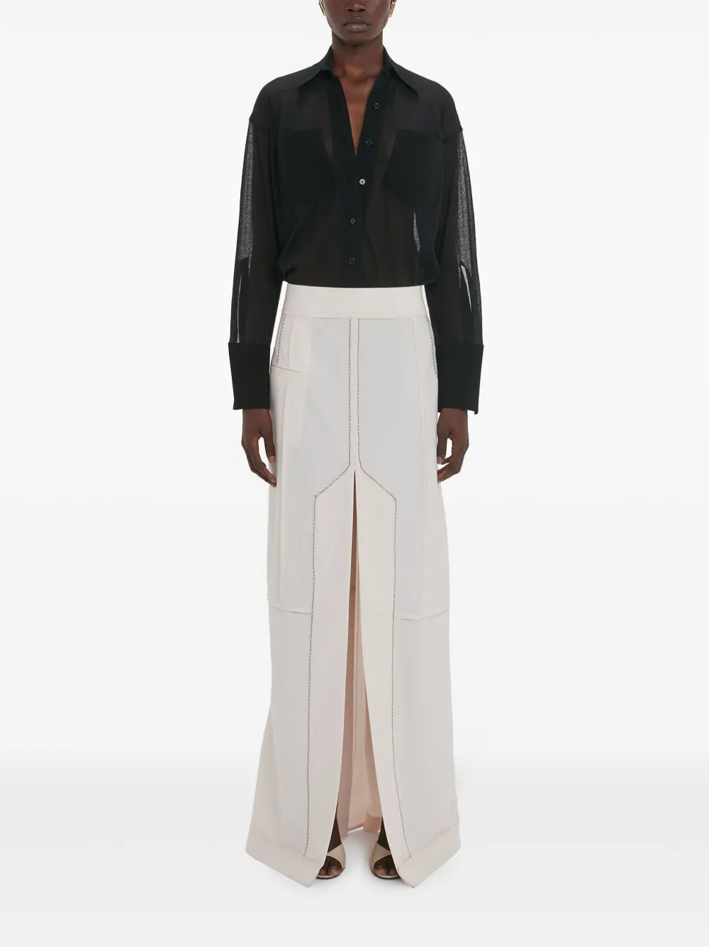 Victoria Beckham pocket-detail shirt - Zwart