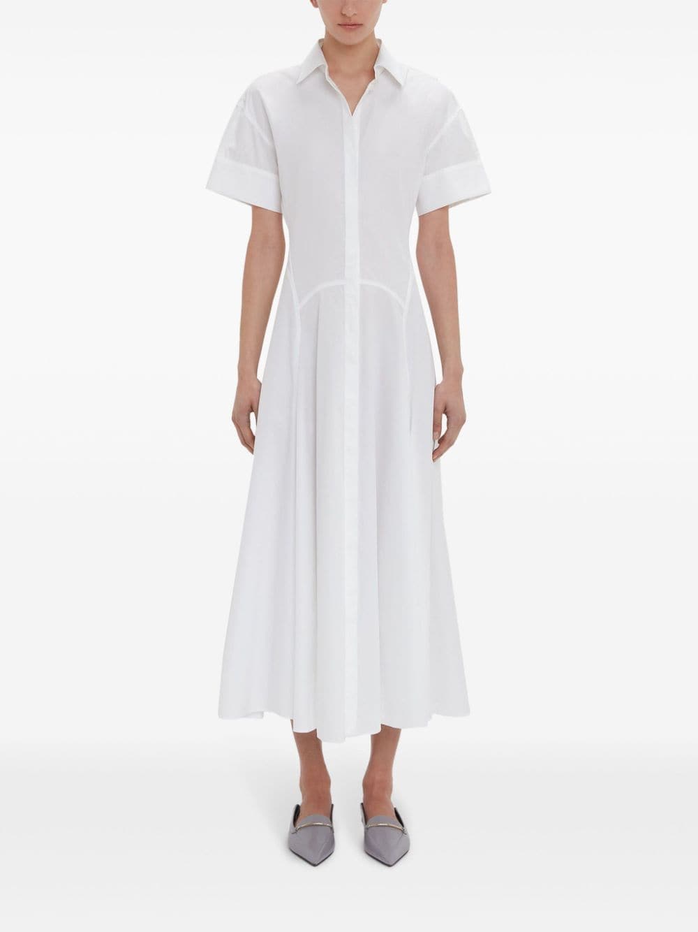 Victoria Beckham panelled shirt dress - Wit