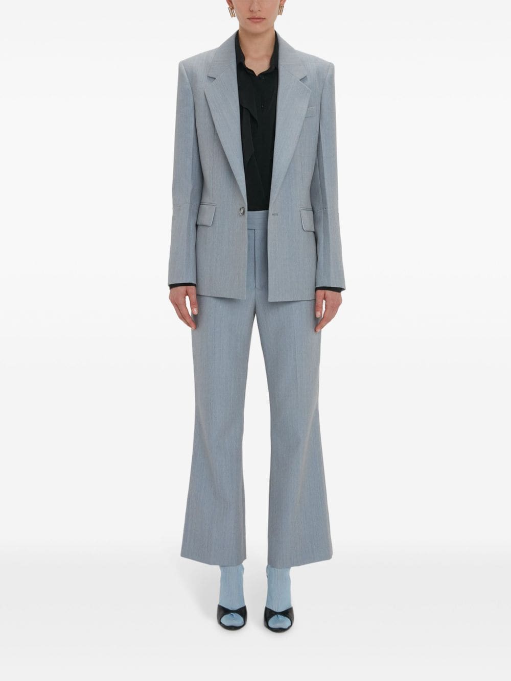 Victoria Beckham panelled blazer - Blauw