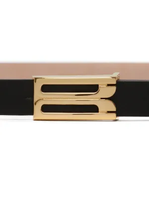 【関税込み】Victoria Beckham ブラック Jumbo Frame ベルト Jumbo Dorian Belt In Black Croc Embossed Calf Leather