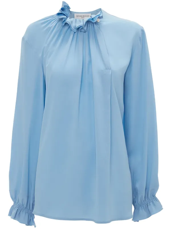ruffle bow blouse