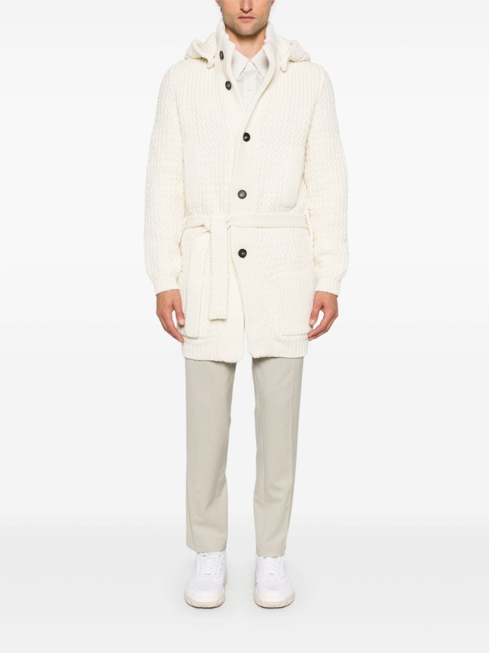 Shop Tagliatore Fernie Cardi-coat In White