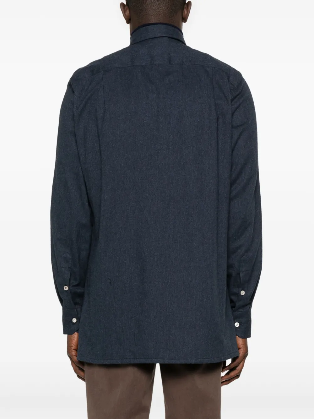Kiton Katoenen overhemd Blauw