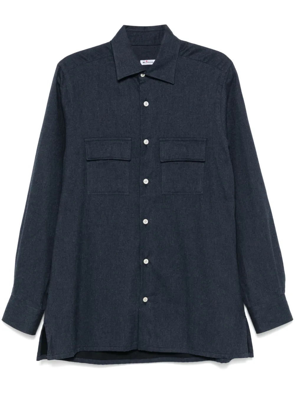 Kiton Katoenen overhemd Blauw