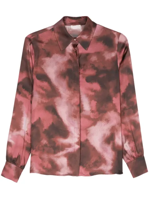 LIU JO abstract-print satin shirt