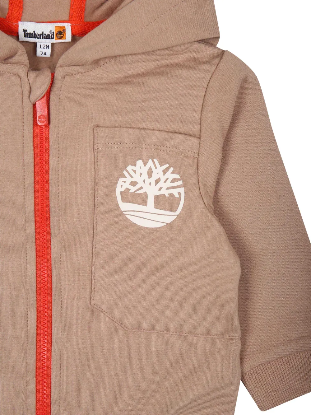 Timberland Kids Hoodie met rits Beige