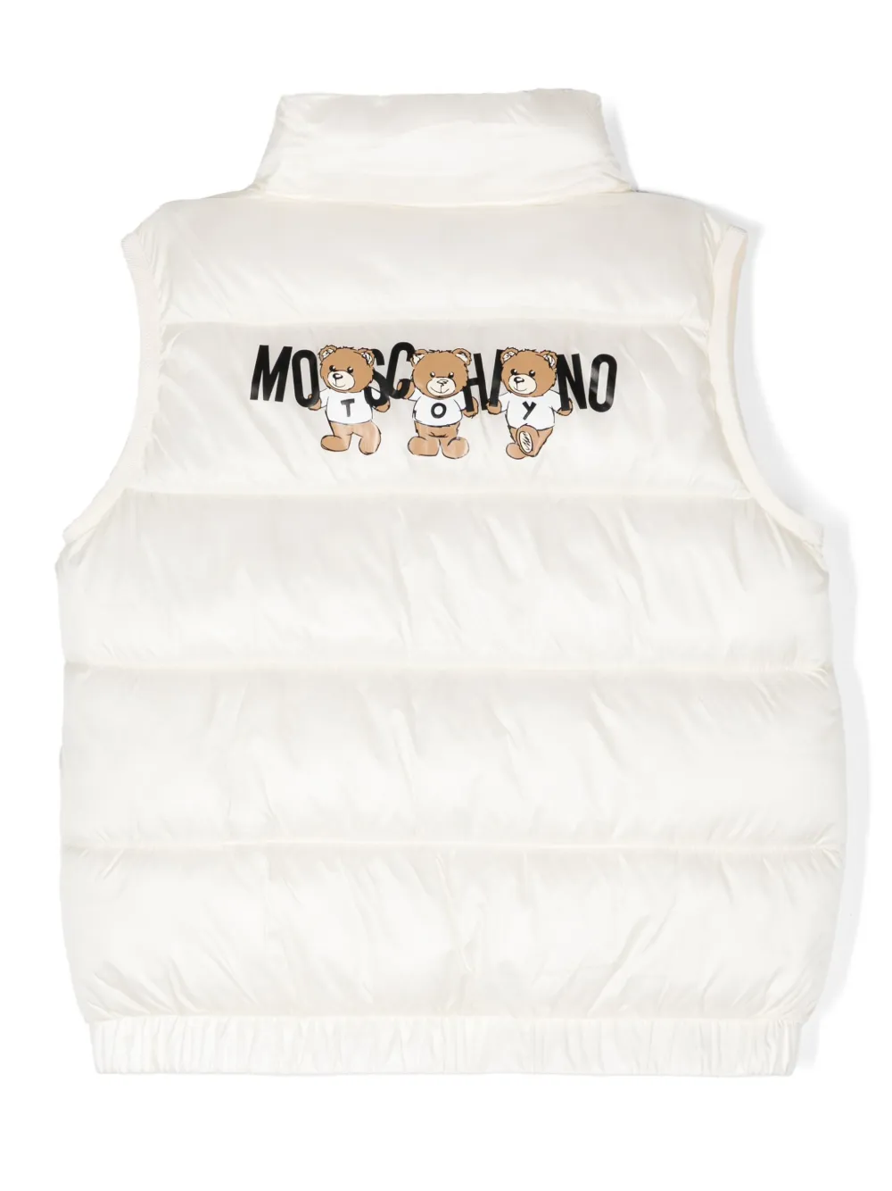 moschinokids Moschino Kids Bodywarmer met logoprint - Wit
