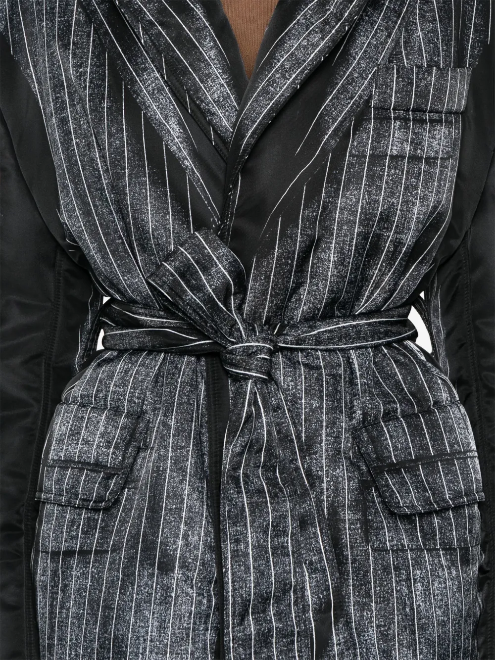 Jean Paul Gaultier Trompe-l'Oeil gewatteerd jack Zwart