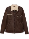 Ferrari shearling bomber jacket - Brown