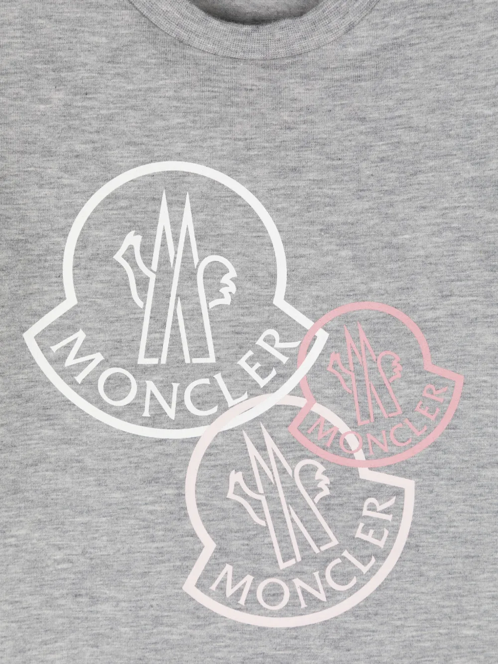 Moncler Enfant T-shirt met logoprint Grijs