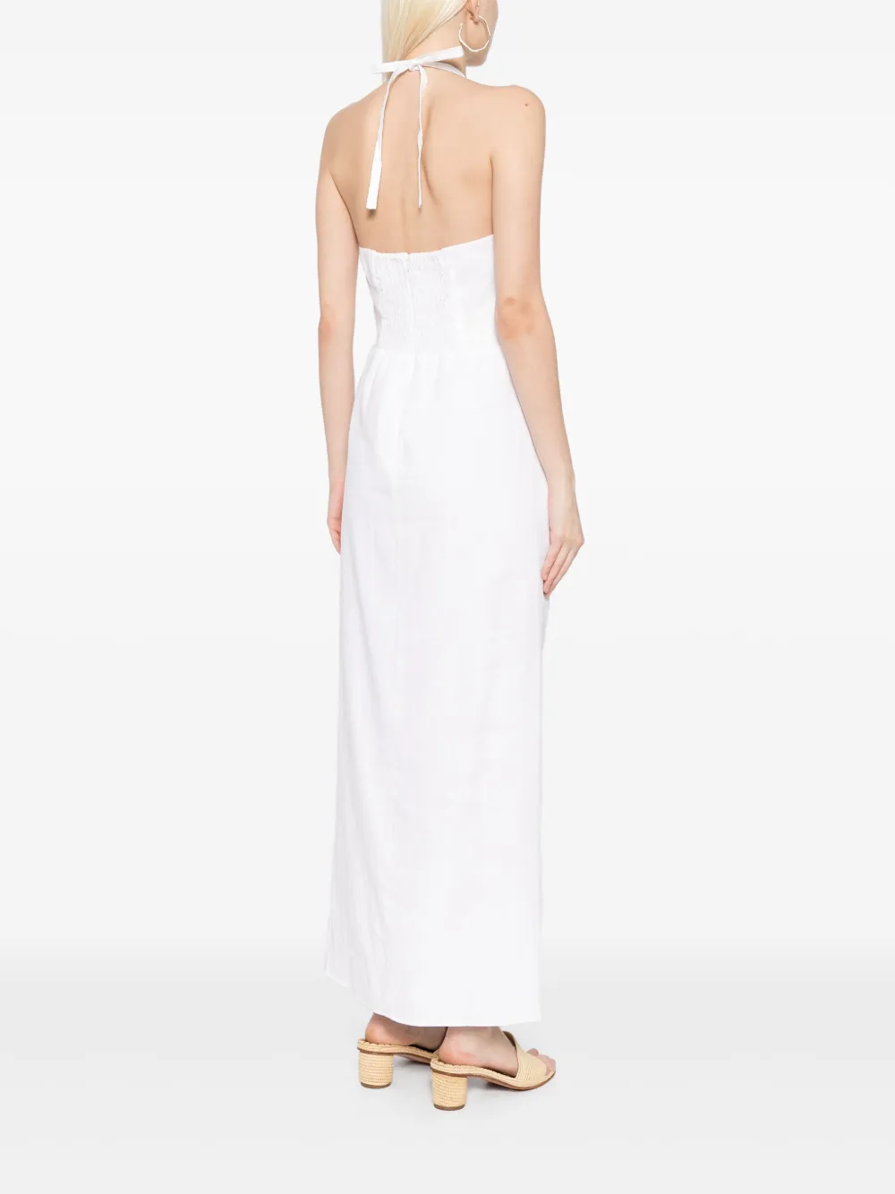 Reformation Sadey linnen jurk Wit