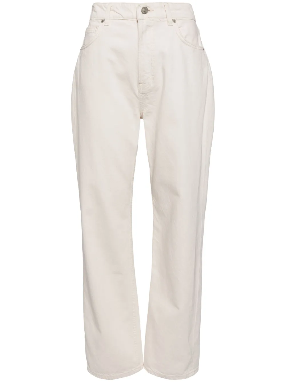 Reformation Abby high waist straight jeans Beige