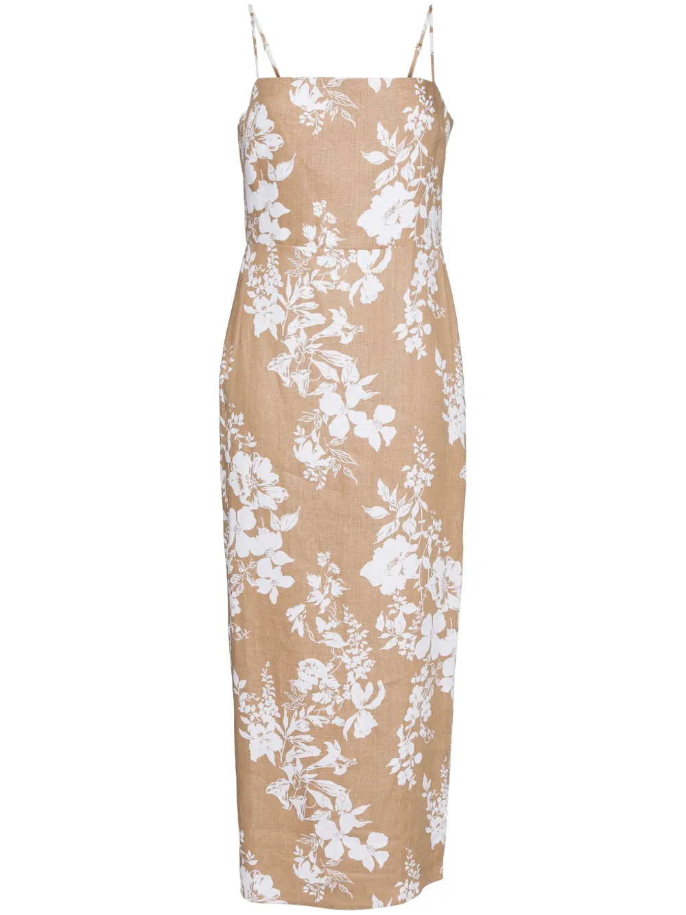 Reformation Frankie linnen jurk Beige
