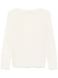 Vince blouclé boat-neck sweater - White