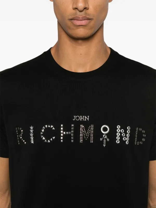 John Richmond studded logo T shirt Black FARFETCH TR