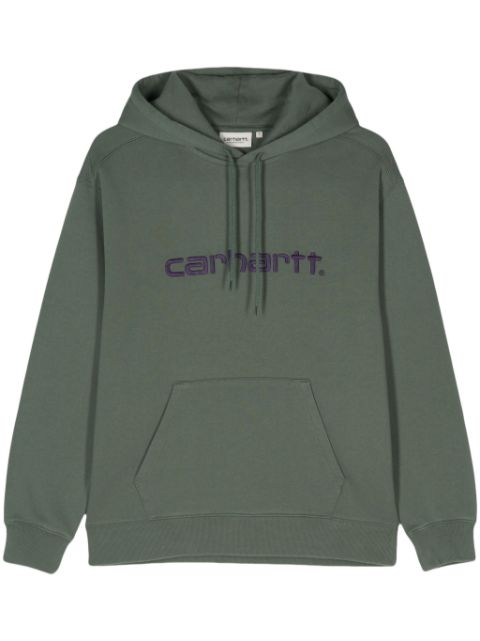 logo-embroidered hoodie