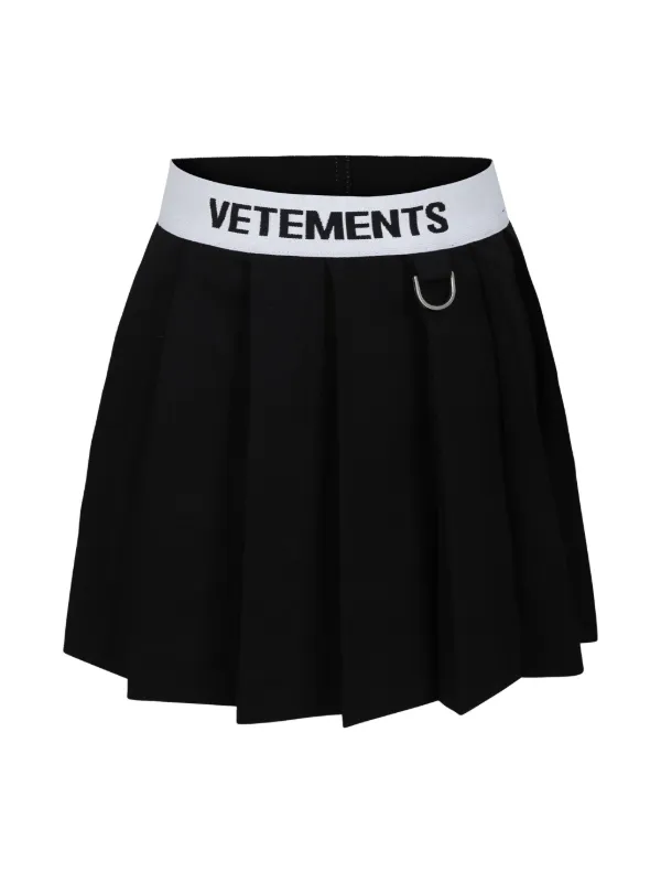 VETEMENTS プリーツ スカート | ブラック | FARFETCH JP