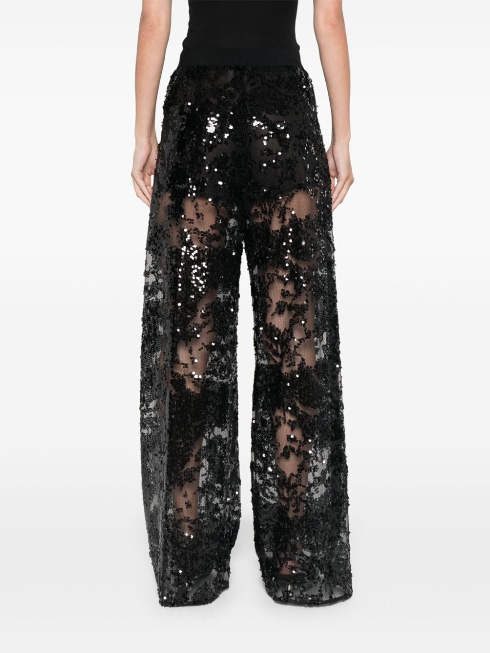 Shop Semicouture Jhonny Palazzo Pants In Black