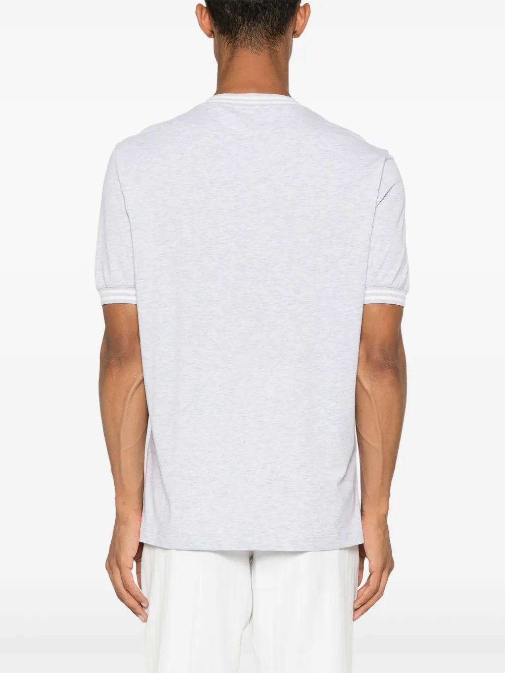 Brunello Cucinelli T-shirt met tennis-logo Grijs