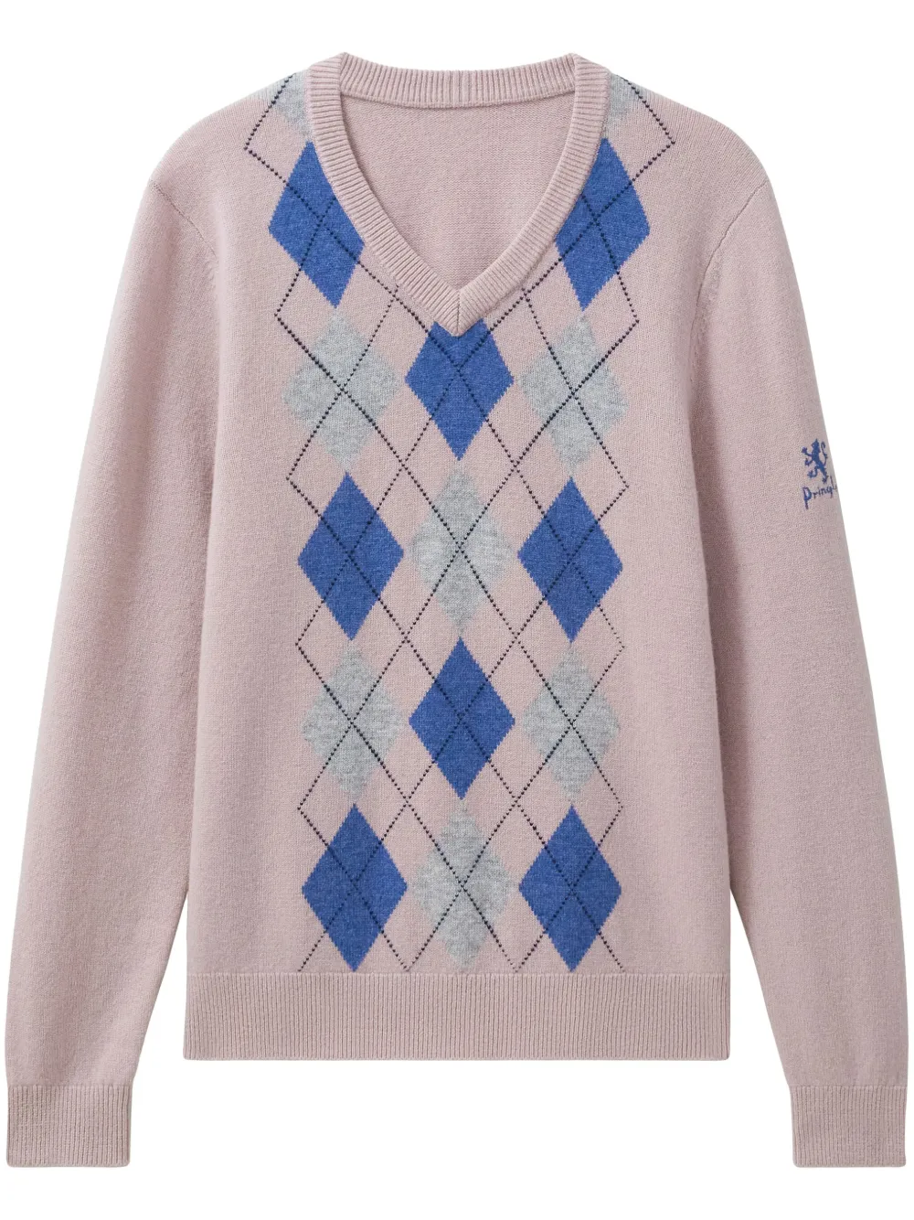 Pringle Of Scotland Argyle v neck Sweater Pink FARFETCH UK