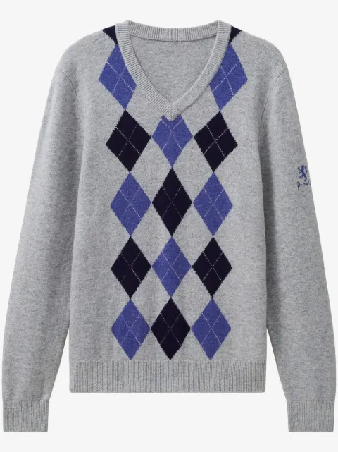 Pringle of Scotland argyle v-neck sweater