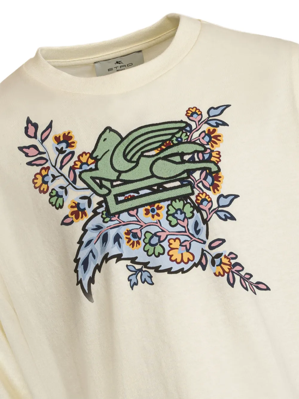 ETRO KIDS T-shirt met Pegaso-patroon Beige