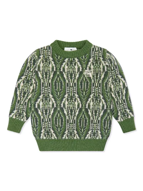 ETRO KIDS intarsia-knit logo jumper