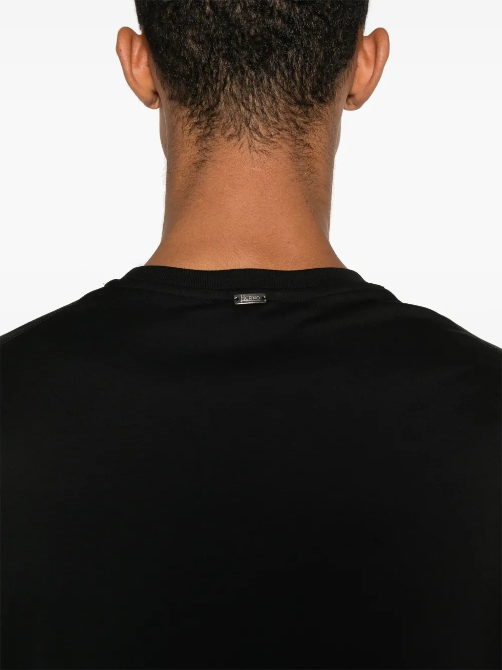 Herno T-shirt met logoplakkaat Zwart