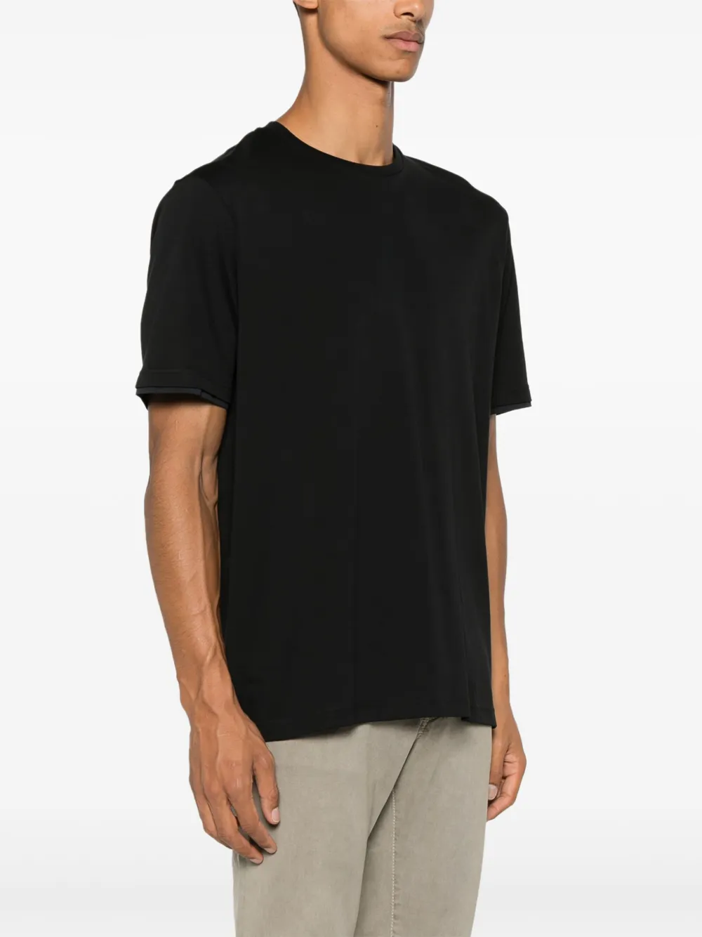 Herno T-shirt met logoplakkaat Zwart