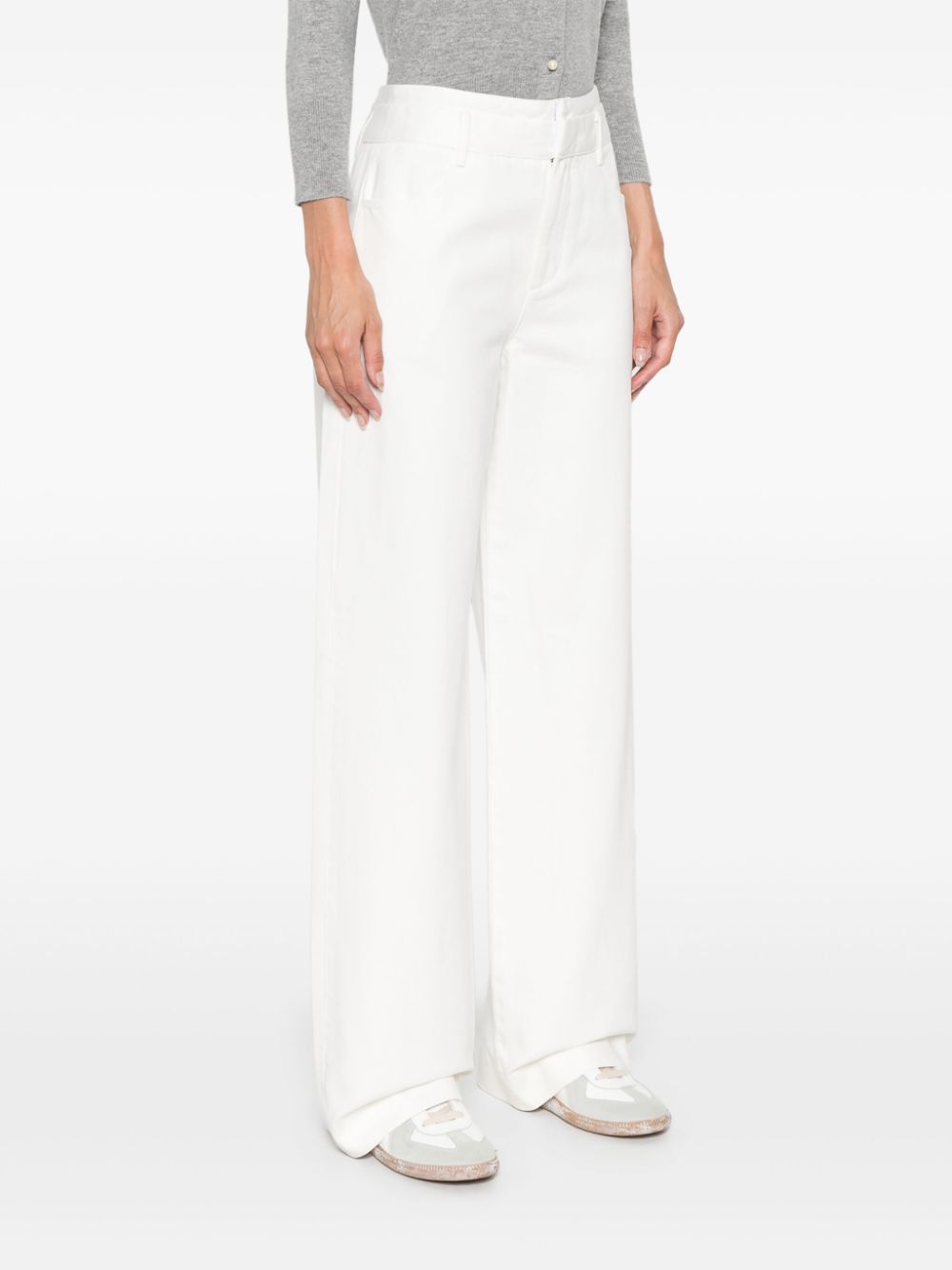 VINCE MID-RISE DOUBLE-WAISTBAND TROUSERS 