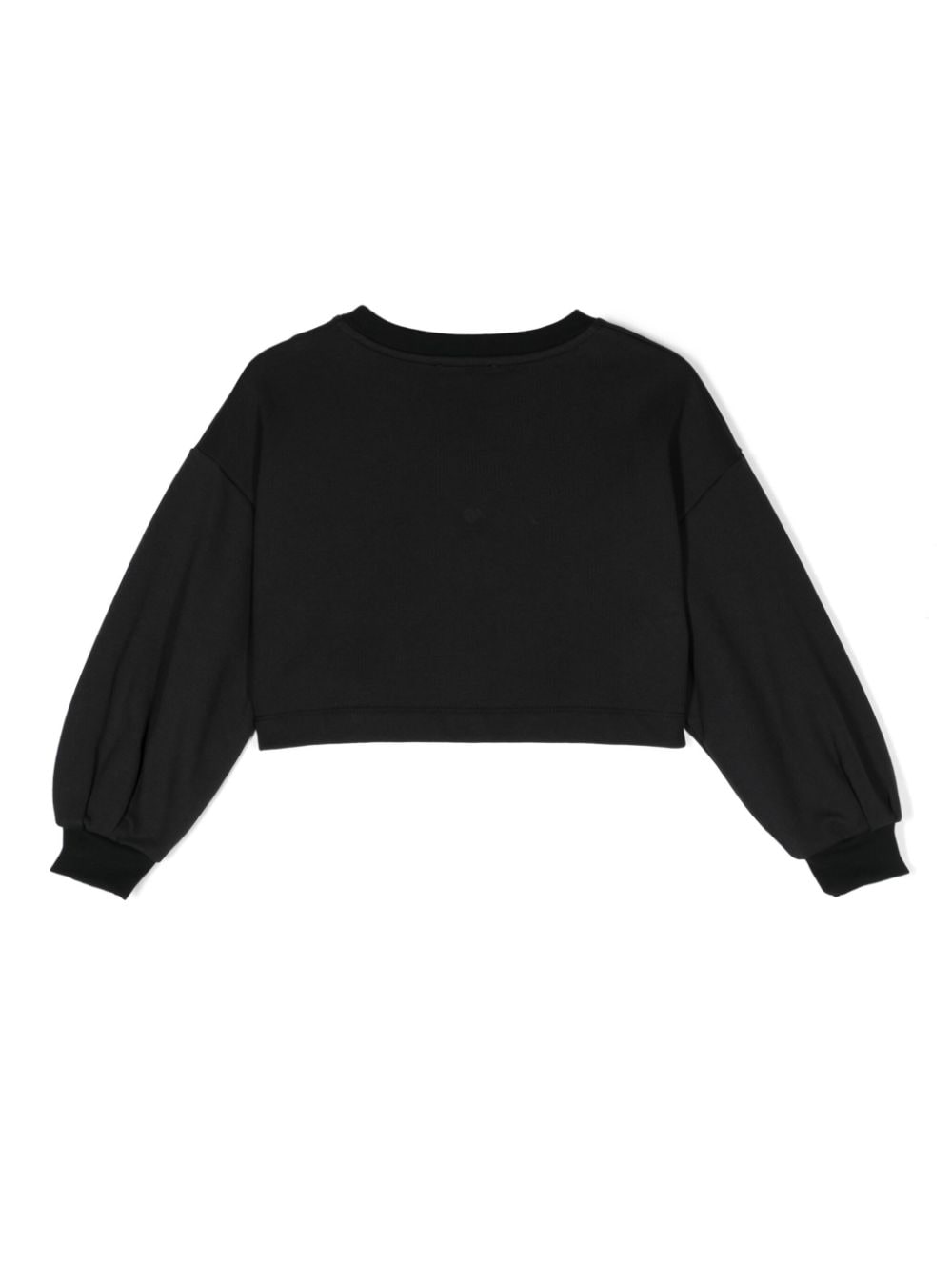 Shop Dondup Sequin-logo Sweatshirt In Black