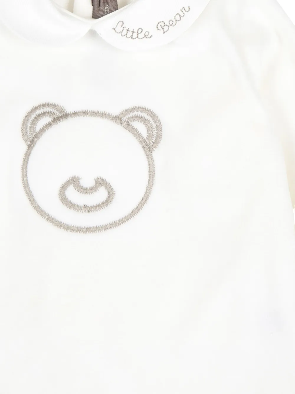 Little Bear Romper met teddybeerprint Wit