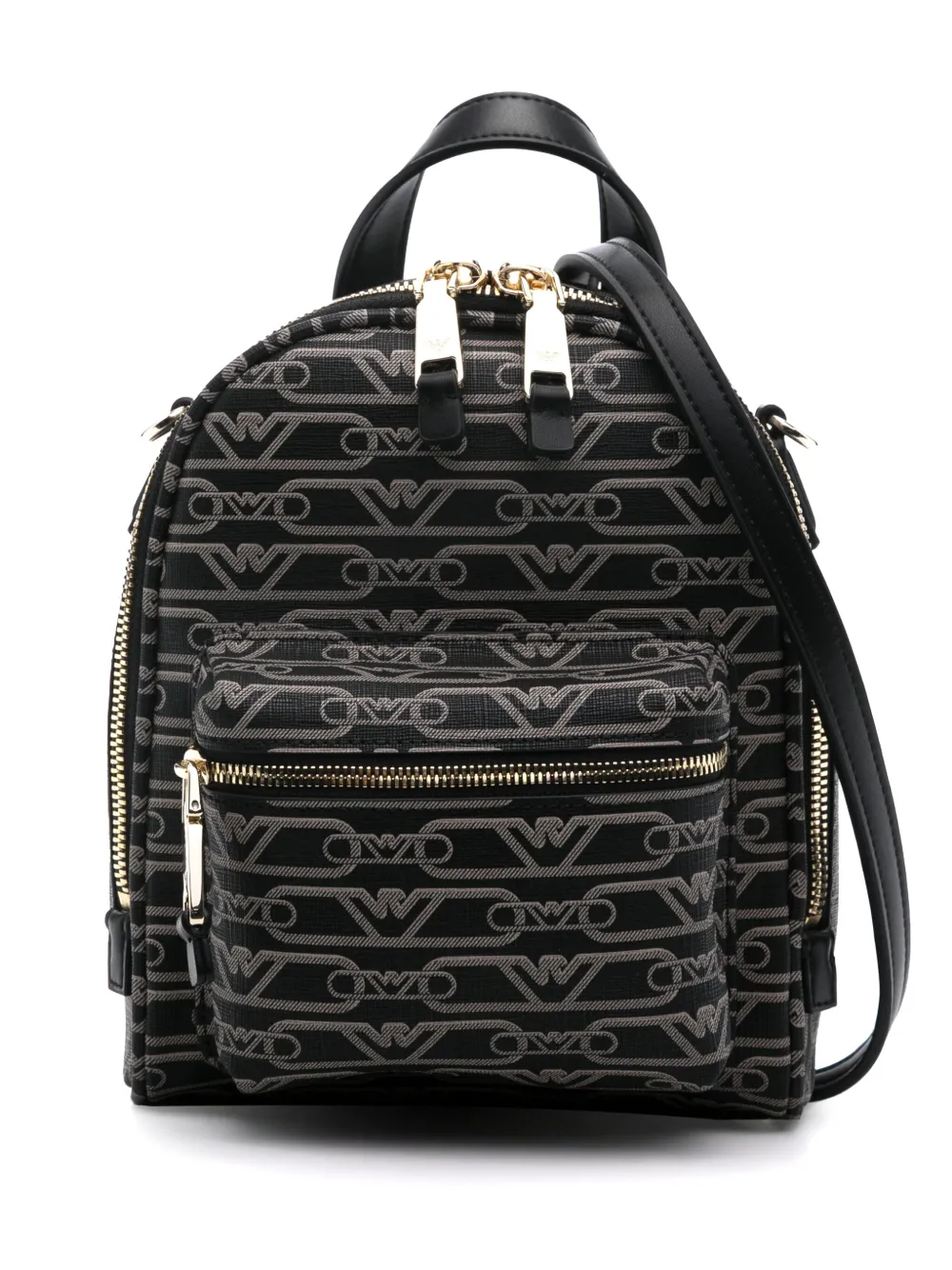 Emporio Armani Schoudertas met logoprint Zwart
