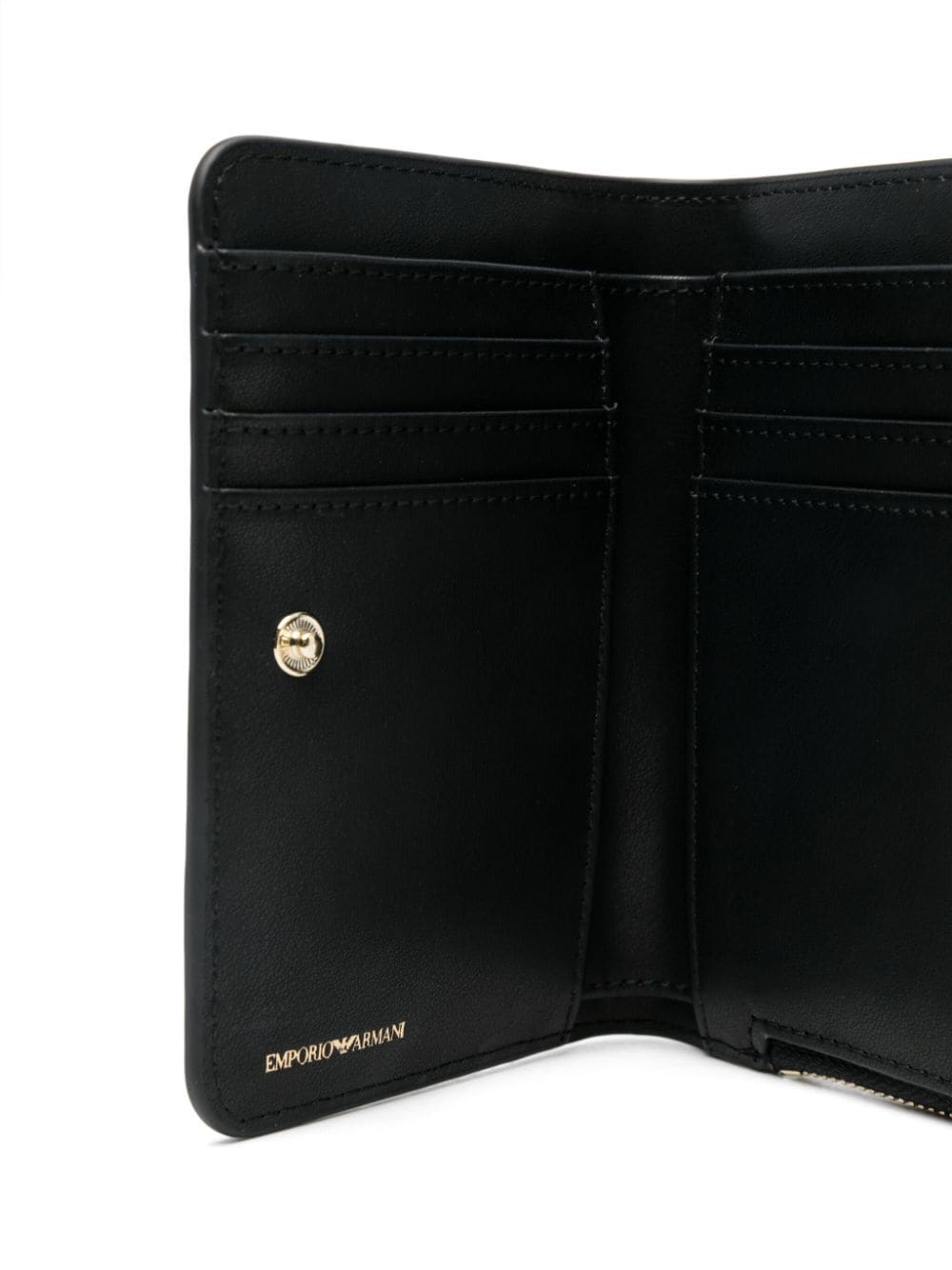 Shop Emporio Armani Logo-print Wallet In Black