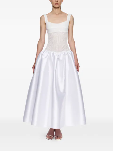 Atu Body Couture 코르셋 디테일 플레어 이브닝 드레스