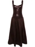 Atu Body Couture corset-detail flared gown - Brown