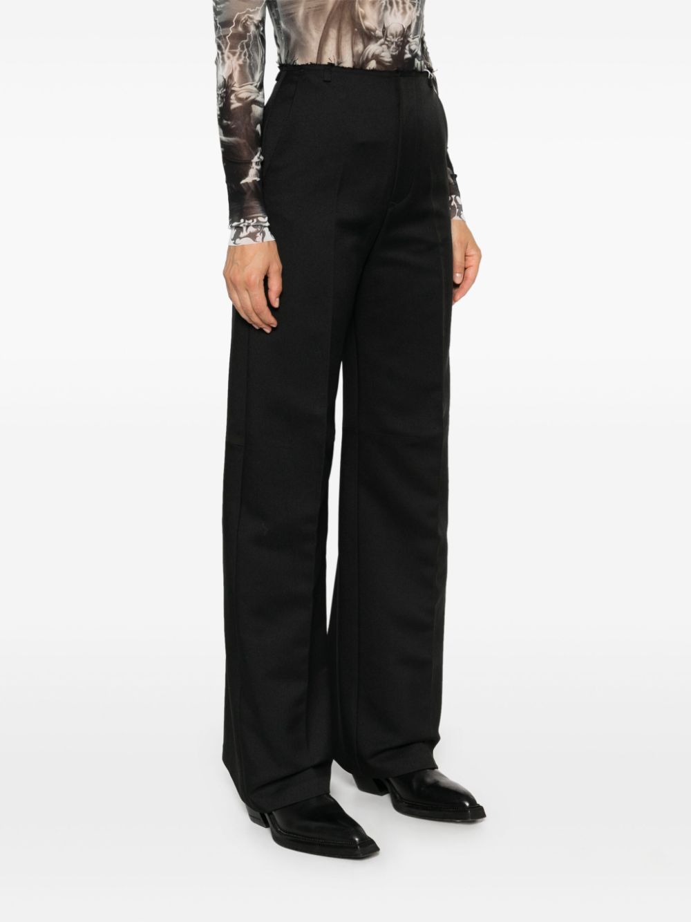 MM6 Maison Margiela frayed-detail trousers Women