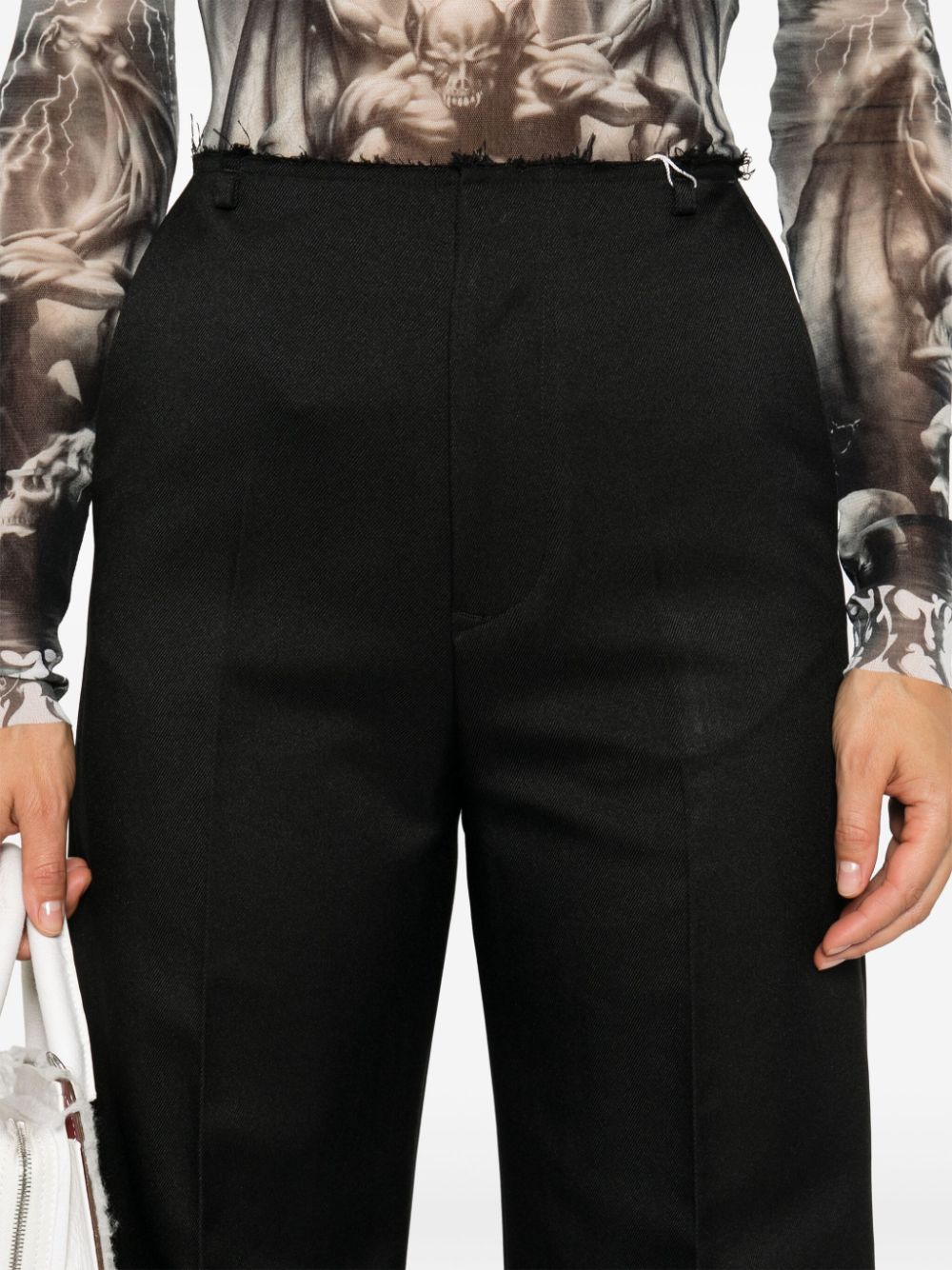 MM6 Maison Margiela frayed-detail trousers Women