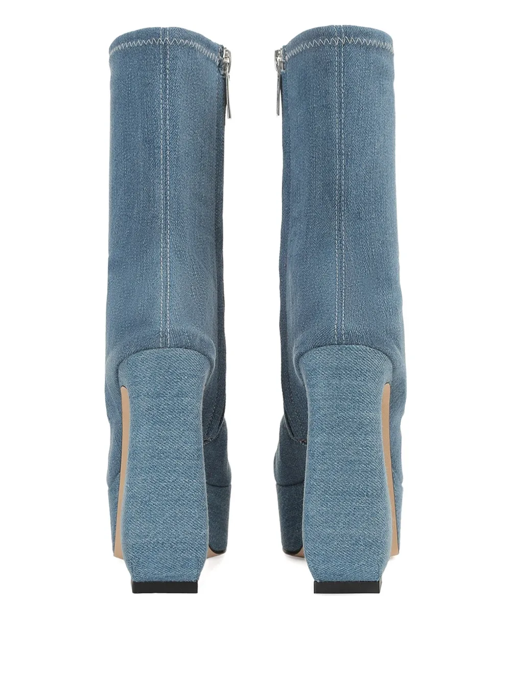 Si Rossi platform block-heel ankle boots Blauw