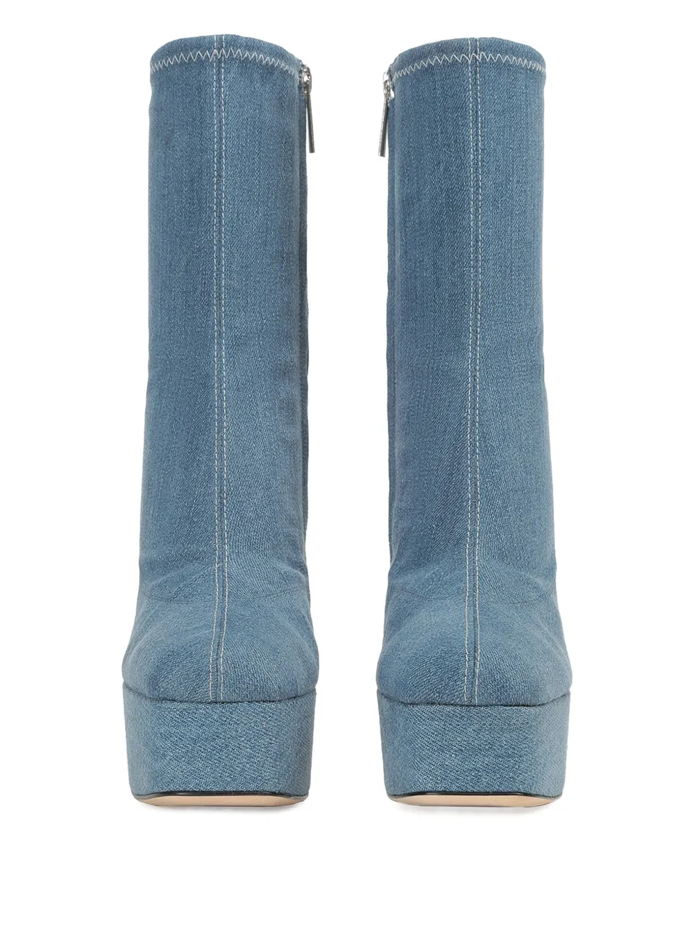 Si Rossi platform block-heel ankle boots Blauw