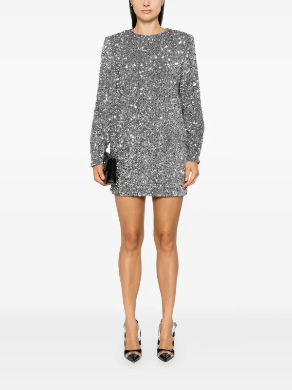 Elisabetta Franchi スパンコール ミニドレス | グレー