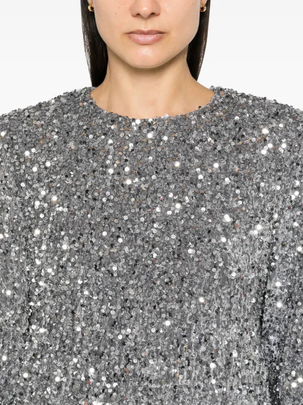 Elisabetta Franchi スパンコール ミニドレス | グレー