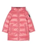 Save The Duck Kids logo-patch puffer jacket - Pink