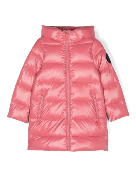 Save The Duck Kids logo-patch puffer jacket