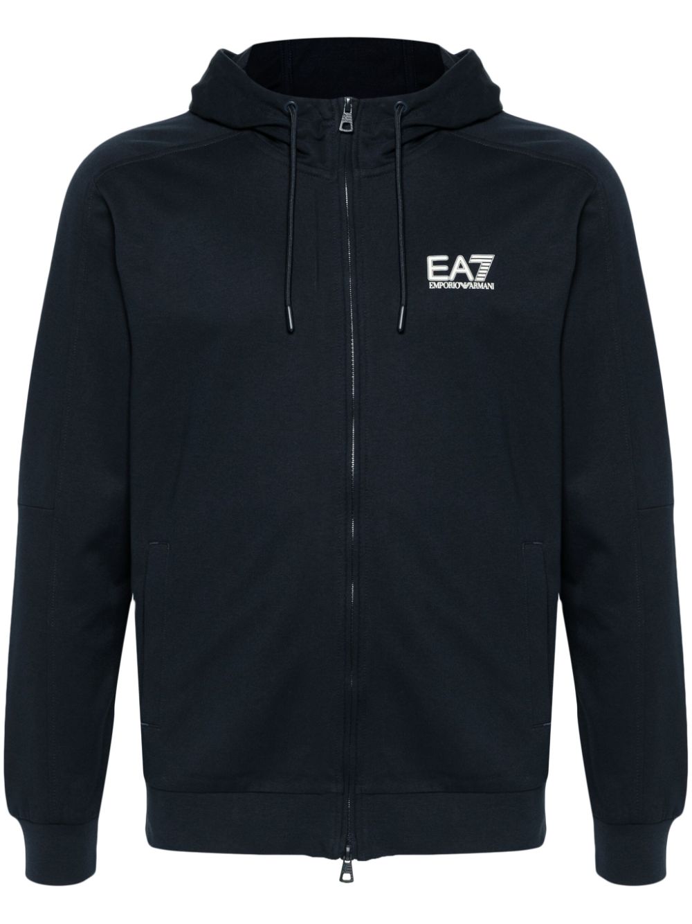 Ea7 Emporio Armani Hoodie met logoprint Blauw