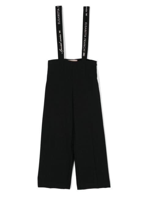 Elisabetta Franchi La Mia Bambina embroidered-logo dungarees