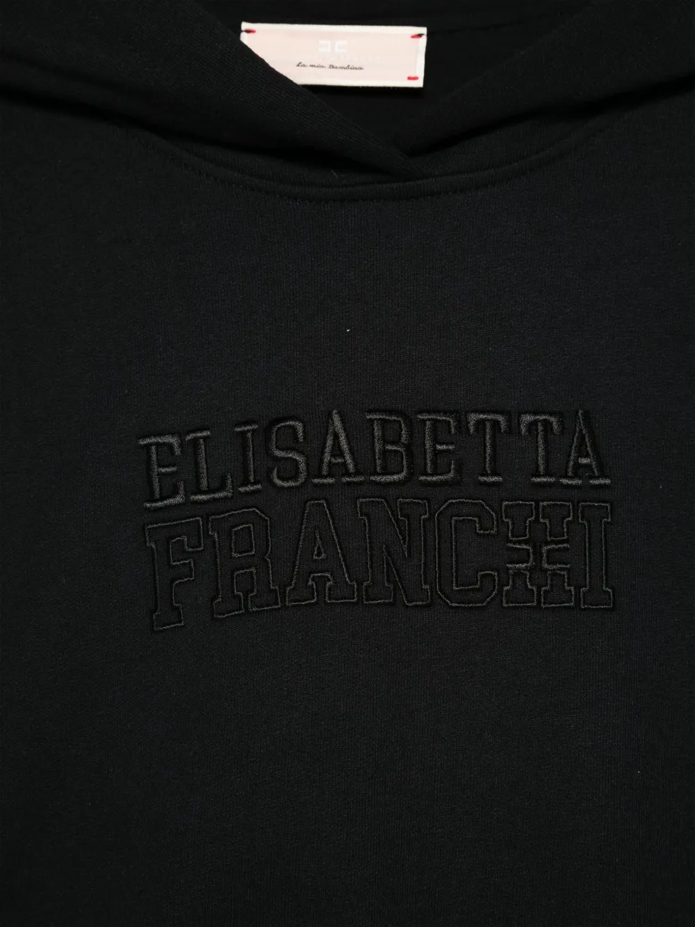 ELISABETTA FRANCHI LA MIA BAMBINA LOGO-EMBROIDERED HOODIE